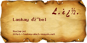 Laskay Ábel névjegykártya